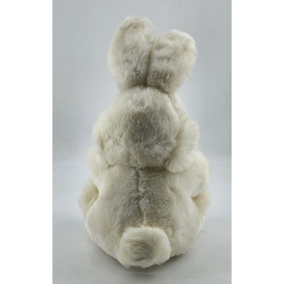 VINTAGE WHITE BUNNY RABBIT JELLY BEAN TOES FEET STUFFED ANIMAL PLUSH 14" - Picture 7 of 12